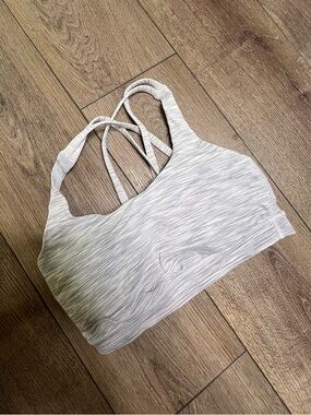 lululemon athletica Light Gray Strappy Seamless Sports Bra